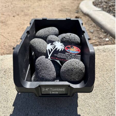 2-4” Tumbled Black Lava